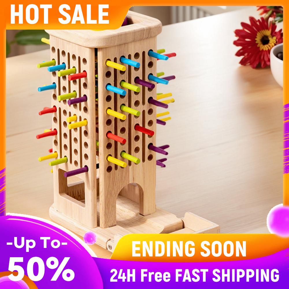 

3-In-1 Family Fun Ball Drop Game Reusable Montessori Wooden Board Game Wear Resist Parent-Child Interactive Game for Friend Gift China Mainland