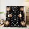 Sun Moon Star Pattern Blanket bedroom Blanket for Livingroom Couch lunch break Soft throw for Friend's festival Gift