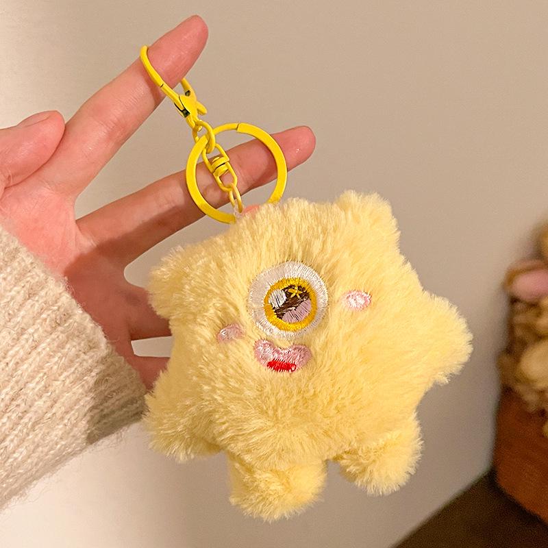 Cartoon Plush Monster Doll Keychain - Cute Prank Accessory & Small Gift