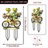 Cycling Couple Frog, 2D Flat Acrylic, Decoration, Suitable for Garden, Potted Plant, Outdoors, Christmas, Halloween