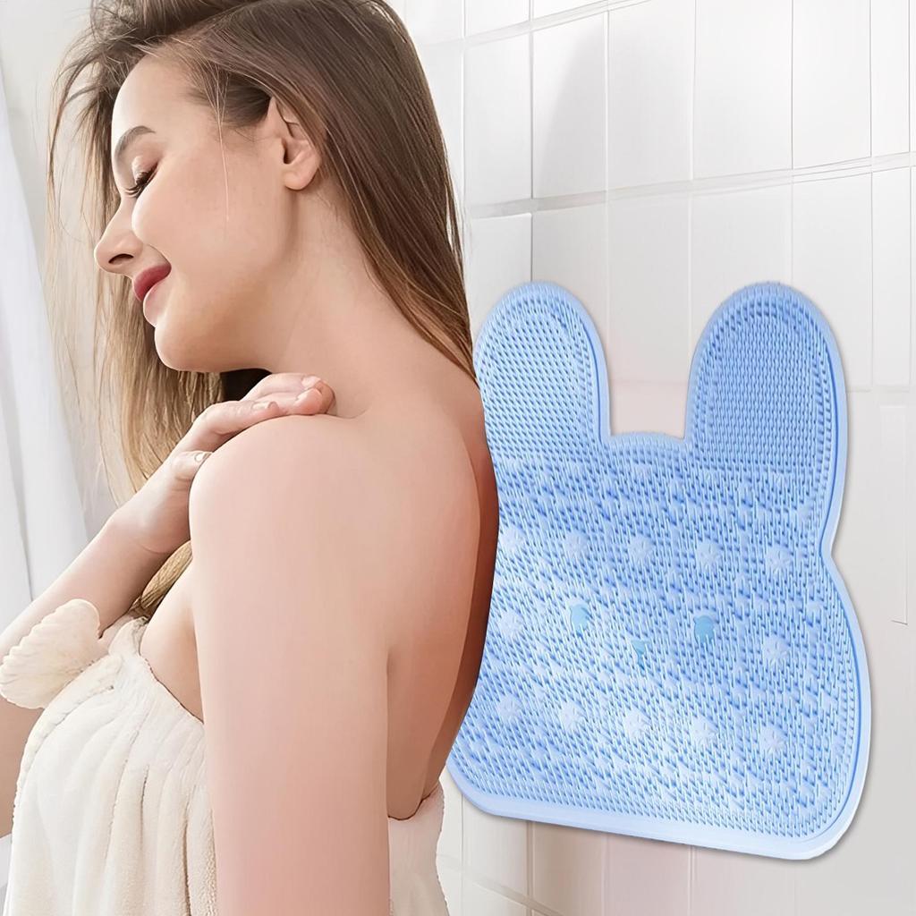 Shower Foot Scrubber Mat Silicone Suction Cup Pad Shower Back Scrubber Foot Cleaner For Massage Cleaning Men Women Elderly Kids