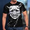 Fashion 3D Samurai Mask Print T Shirt For Men Japan Ghost Warrior Harajuku Streetwear Hip Hop Trend O-neck Tops Summer Loose Tee