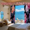 2D FLAT PRINTING 2pcs Curtains (Without Rod) Floral Elegance on Black (3) April Fools is Day Festival Creative Curtains