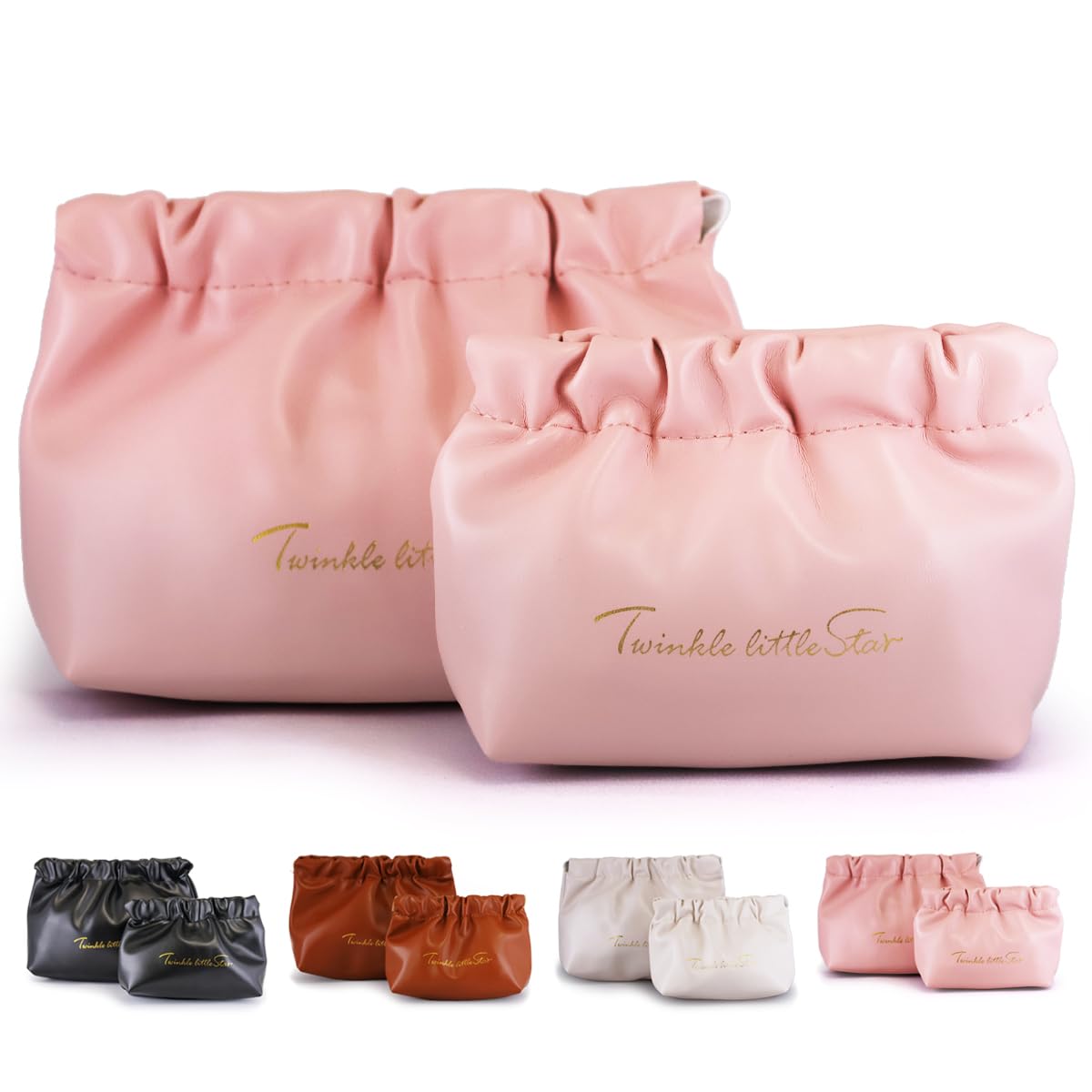 

in Convenient Large and Small Set of 2 Cute Small Makeup Pouches for and Waterproof and RIMINA [Featured Magazines! Set] Women, Cosmetics,