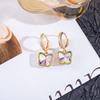 Elegant Tourmaline Cubic Zirconia Butterfly Earrings - Light Luxury Studs for Ladies