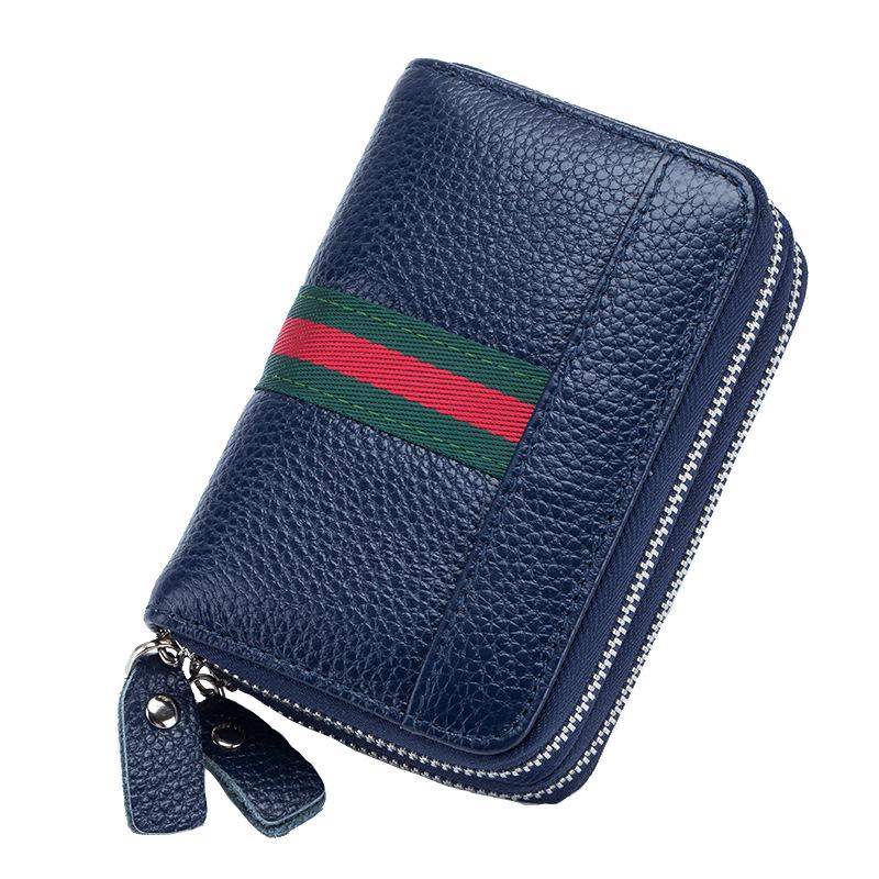 Key bag Card bag Multifunctional zipper Female rfiid card cover Men's multi-card anti-scan
