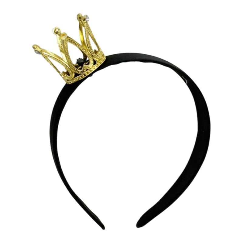 A52E Elegant Princesses Birthday Party Crowns Pearls Studded For Girls Photo Props small crown headband