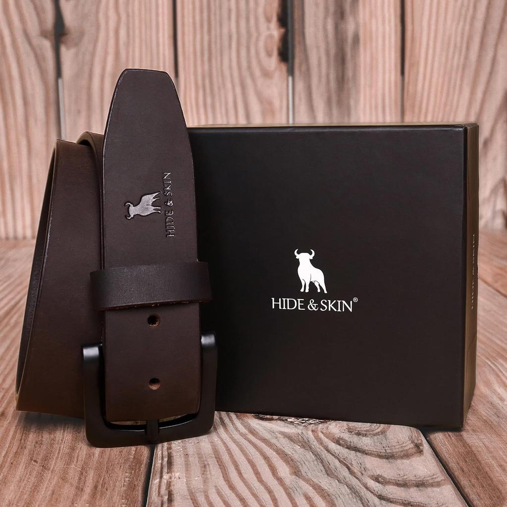 Top Grain Genuine Leather Handmade | Cowboy Belt for Men | 46 Inches Length | Adjustable Size Fits Waist 28-40 Inches