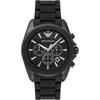 Tazio Large Black Metal/Silicone Men's Quartz Chronograph AR6092