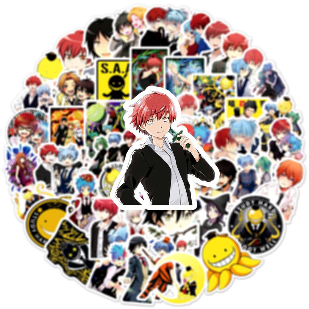 10 30 50Pcs  Japanese Anime Assassination Classroom Graffiti Classic Stickers  Water Removable Trolley Boxdecal Home Decor
