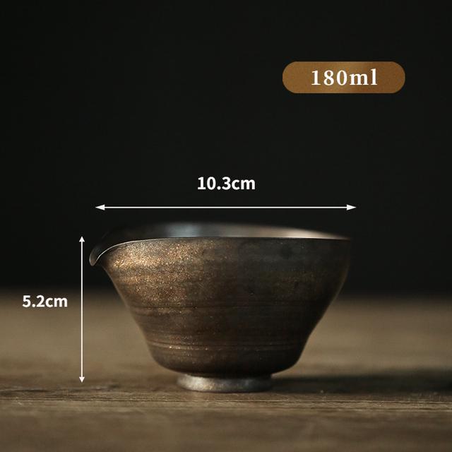180 ml keramický džbán na čaj v japonském stylu Retro zlacená glazura Malý hrnek spravedlnosti Čínský čaj Čahai Čajový obřad Příslušenství