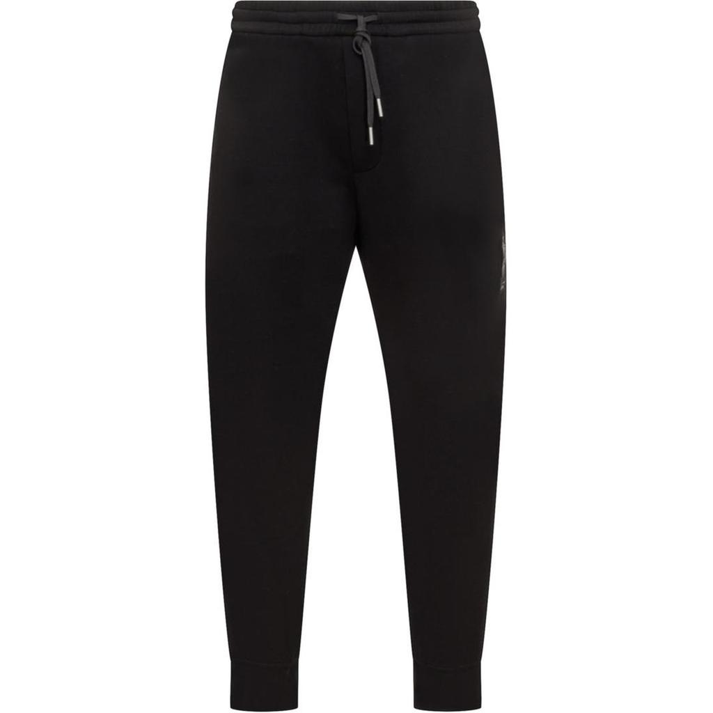 Emporio Armani Ss22 Solid Color Drawstring Loose Casual Tapered Knit Sweatpants Men bottoms Black 3L1PFS-1JHSZ-0999