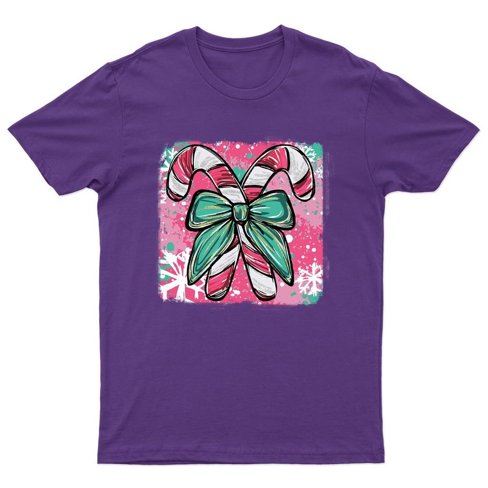 Christmas Candy Canes Festive TShirt Unisex Gift Retro Seasonal Funny Xmas