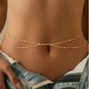 Versatile European & American Layered Round Bead Waist Chain for Women