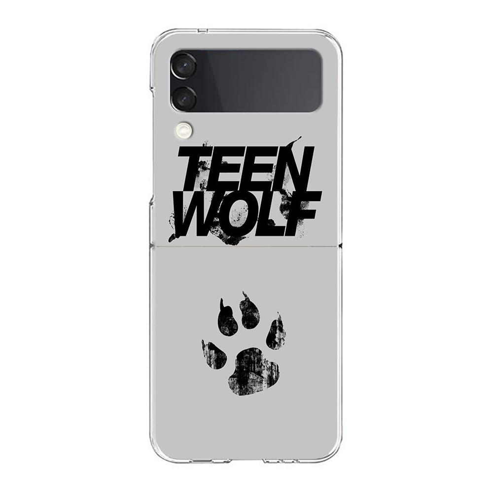 

Phone Case For Samsung Galaxy Z Flip 3 4 5 Hard Folding Clear PC Bumper The Wolf For Samsung Z Flip 6 Back Cover Samsung Z Flip 4