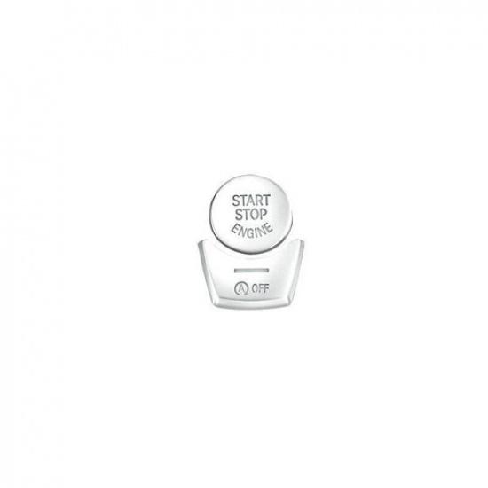 Car One-Click Startup Button Cover Trim Matte Silver 11-17 Fit For BMW 5 Series