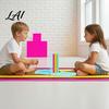 Familieavond Bordspel 1/2 Sets Kleur Sorteren Stapelspel Regenboog Ring Stapel Puzzel voor Kinderen Volwassenen Uitdaging Avondfeesten