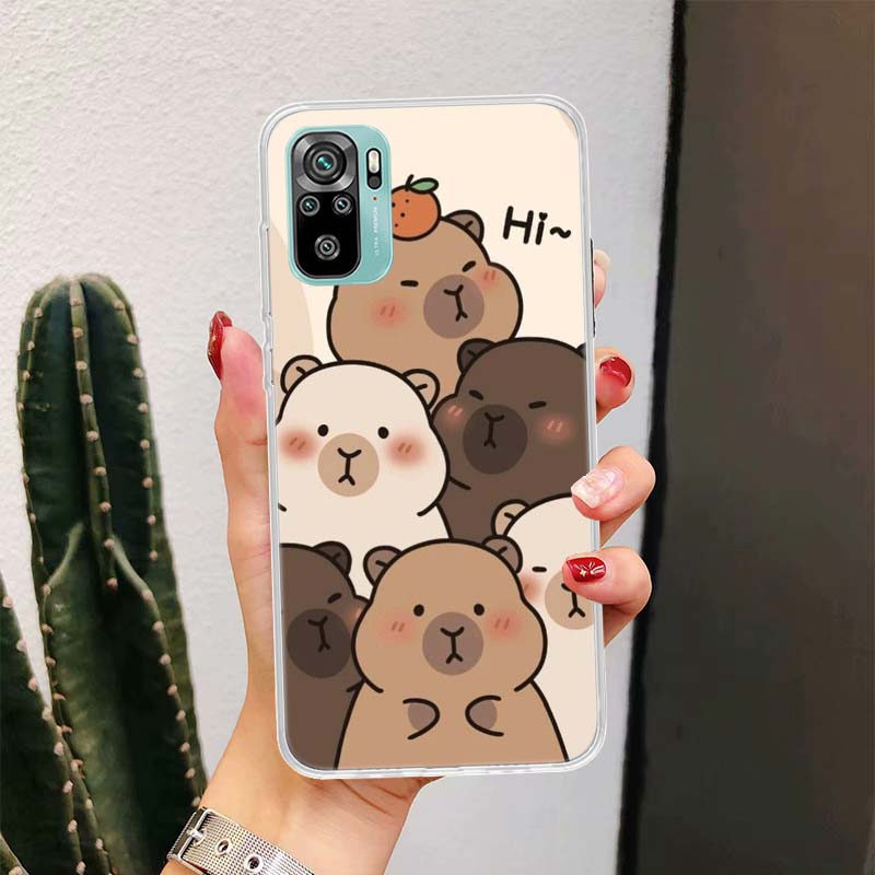 Funny Capybara Cartoon Animal For Xiaomi Redmi Note 10 9T 9S 9 8 Pro 8T 7 5 Phone Case Mi 12T 11T 10T 9T 12 11 Lite Housing Fund