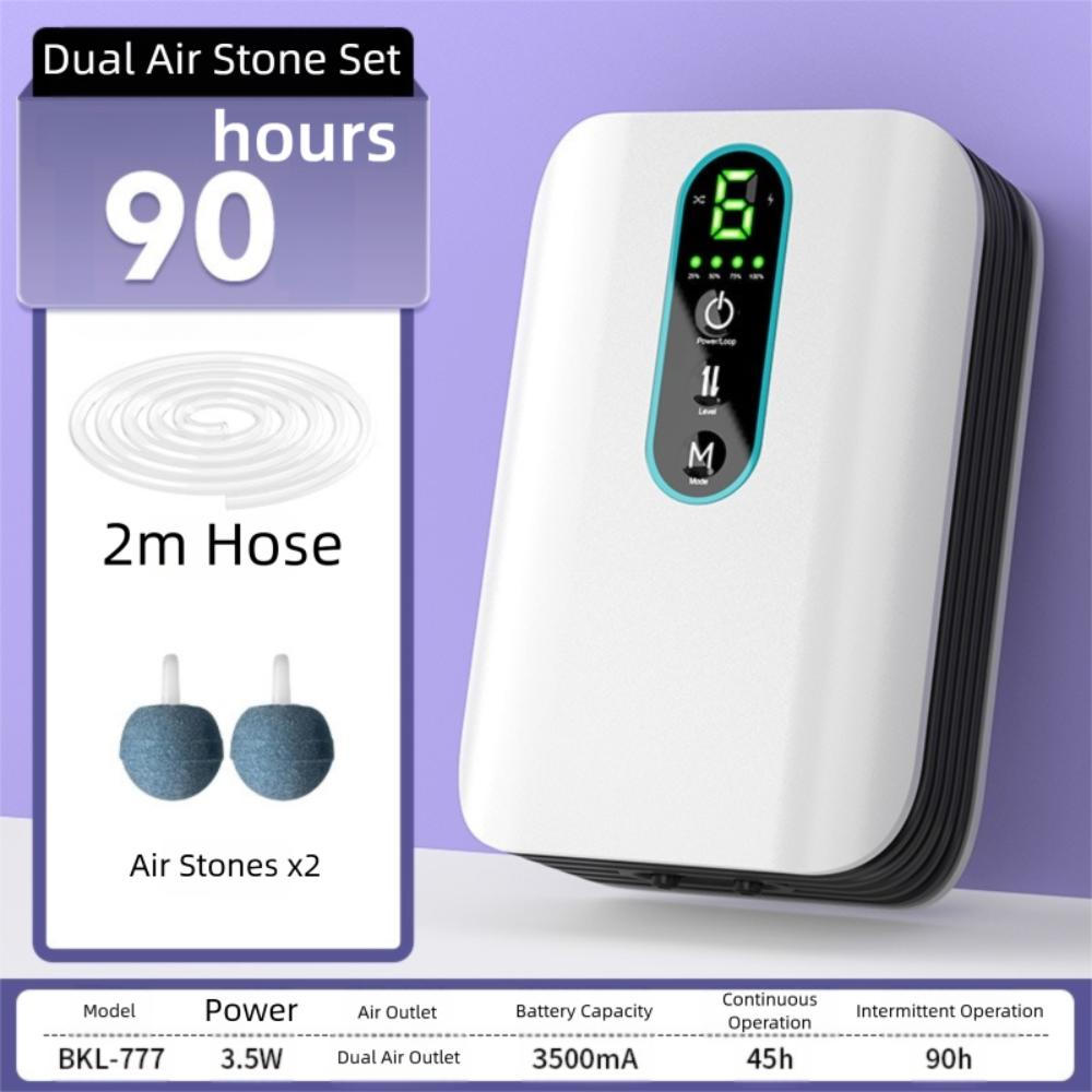 Single/Double Hole Fish Tank Air Pump Dual-Purpose Portable Air Pump  Household Use