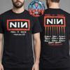 Nine Inch Nails Peel It Back Tour 2026 Merch Elenco Città Maglietta Nera