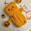 1Pcs Plush Cartoon Butter Bear Creative Large Capacity Pencil Case Birthday New Year Gift Toy Pencil Case Stationery Storage