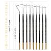 Fine Detail Paint Brush Set - 9 Pieces Miniature Brushes for Watercolor, Acrylic Painting, Airplane Kits, Face, Nail