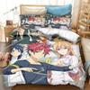 Anime Food Wars Shokugeki no Soma Ložní souprava Povlak na přikrývku Ložnicová přikrývka Jednolůžko Velikost King Přikrývka Domácí textil