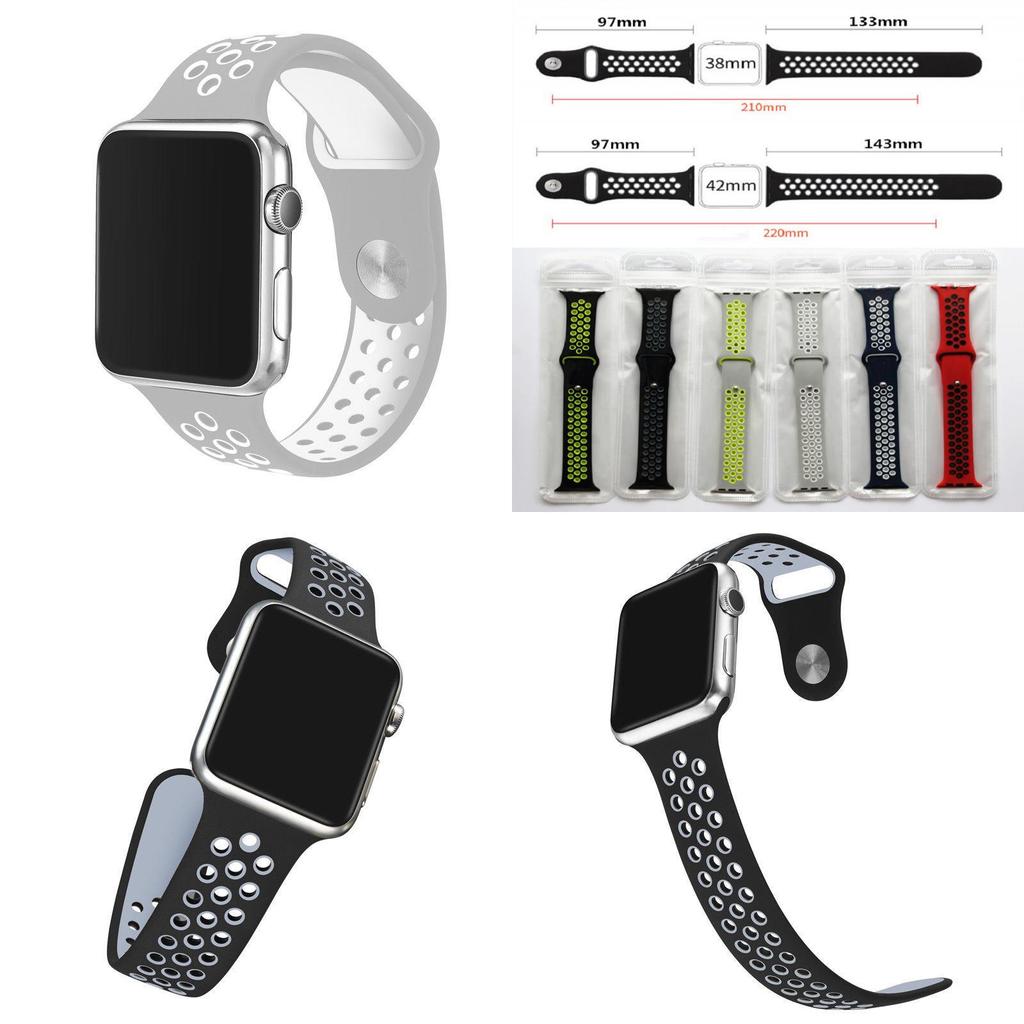 Replacement Sports Silicone Strap Watch Band For Apple Watch Iwatch 38mm 42mm