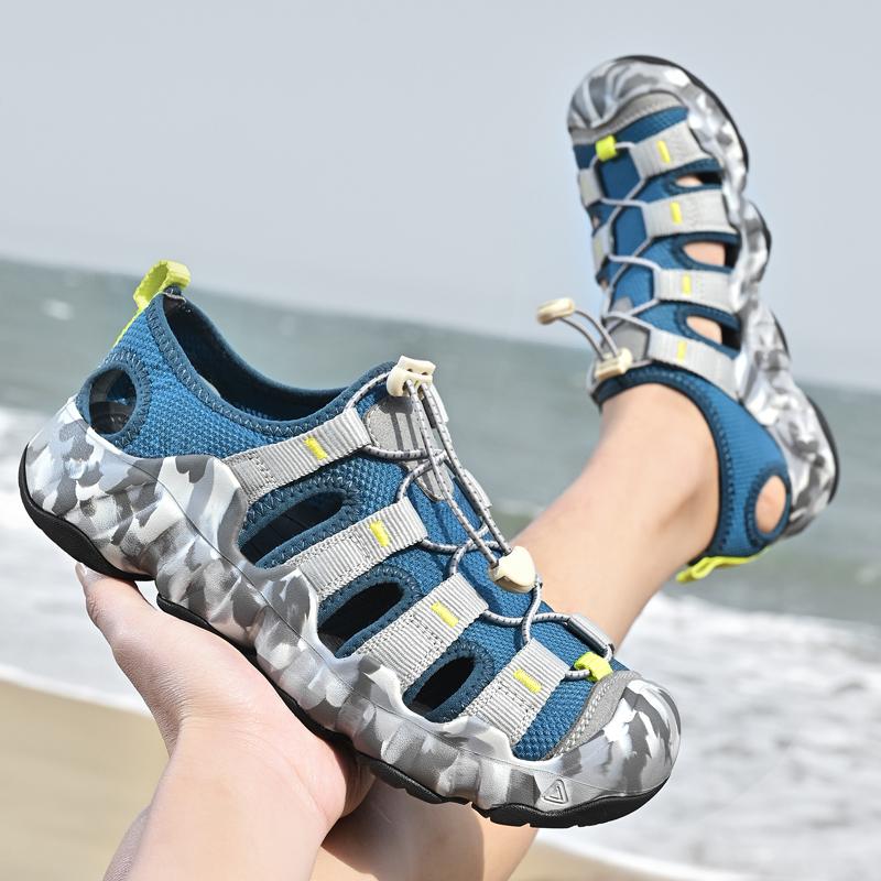 Fashion 2025 Outdoor Lightweight Camouflage Design Adjustable Strap Anti-slip Sole Comfortable Hollowed - Out Summer Beach Men's Sandals