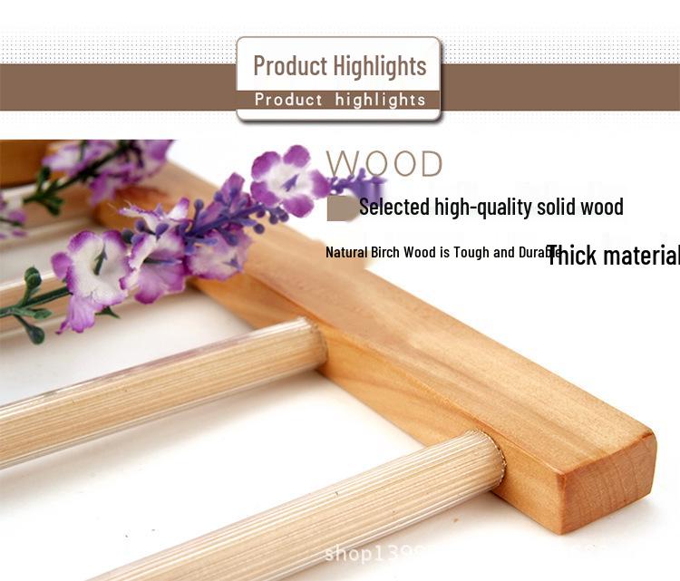 Solid Wood Multi-Layer Hanger for Pants, Towels, Scarves, and Ties