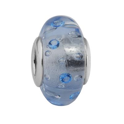 Blue Ice Drops Murano Glass Charm Fits Europe Bracelet 925 Sterling Silver Beads for Jewelry Making Accessories
