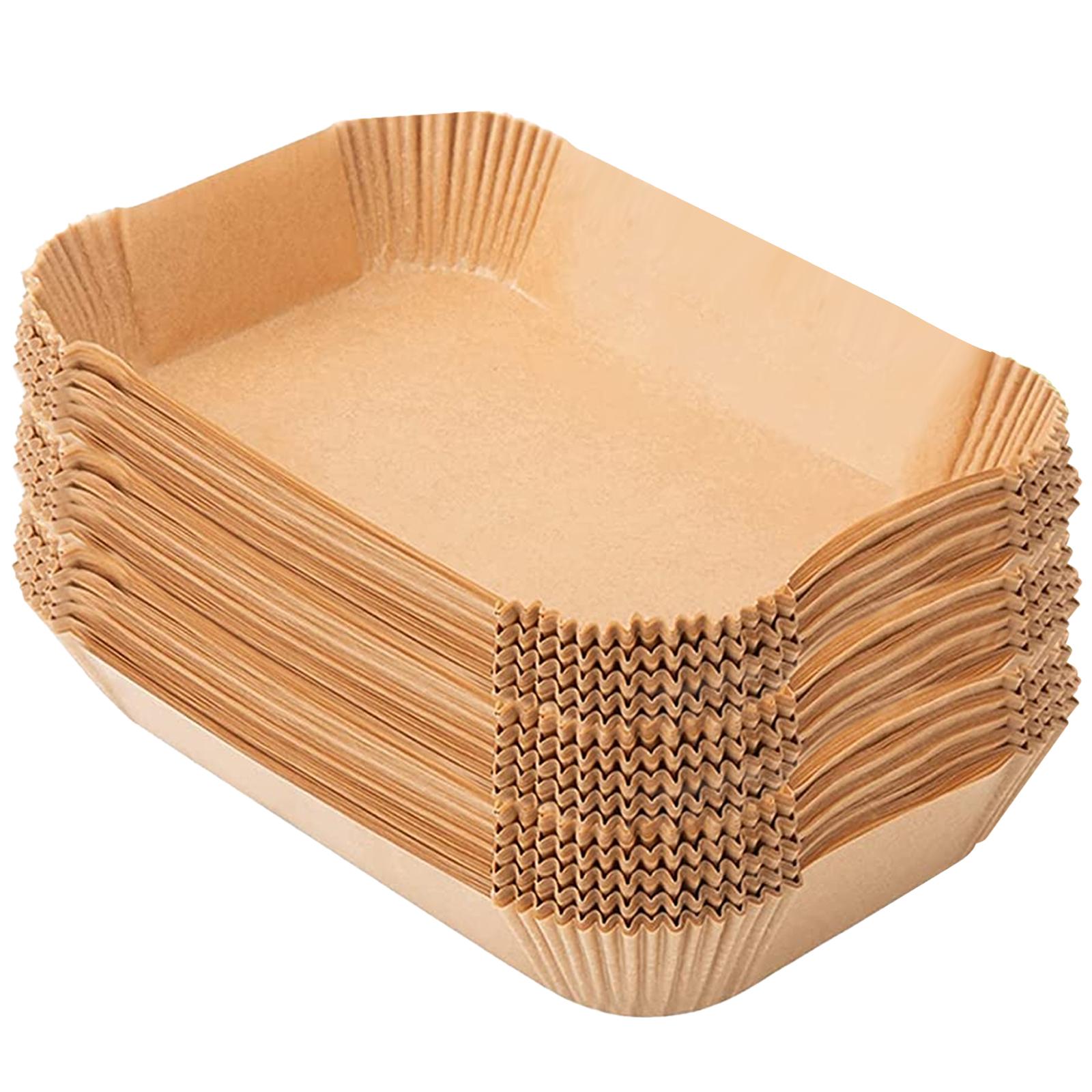 

200Pcs Air Fryer Disposable Paper Square Baking Paper Plate Non-Stick Mat Oven Oil Absorbing Paper Tools for Kitchen Accessories