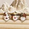 Cultural Inspired Peking Operas Mask Charm Alloy Pendant Elegant Jewelry Gift For Women Men
