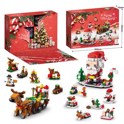 Christmas Building Blocks Set Box Kids Toys Years Xmas Advent Calendar Bricks Diy Kit Gift For Children 6 Years Old And Above