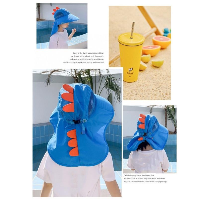 Outdoor Sommerhut für Kinder Kinder Sonnenhut Nacken Ohrenschutz Sonnenschutz Strandkappen Kinder Junge Mädchen Klappenmütze für Kinder