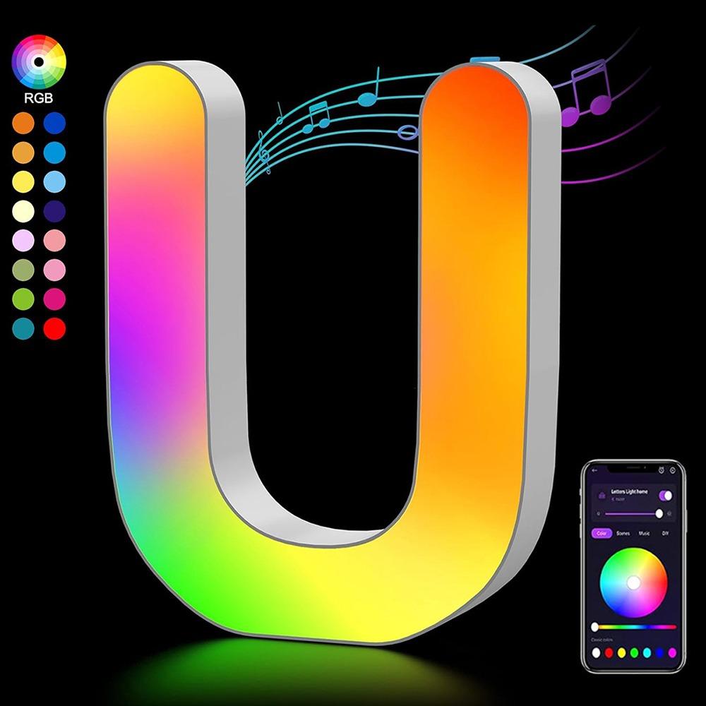 Name Letter Alphabet Light Smart Number Lamp MeRGBW App LED Letters Light Game