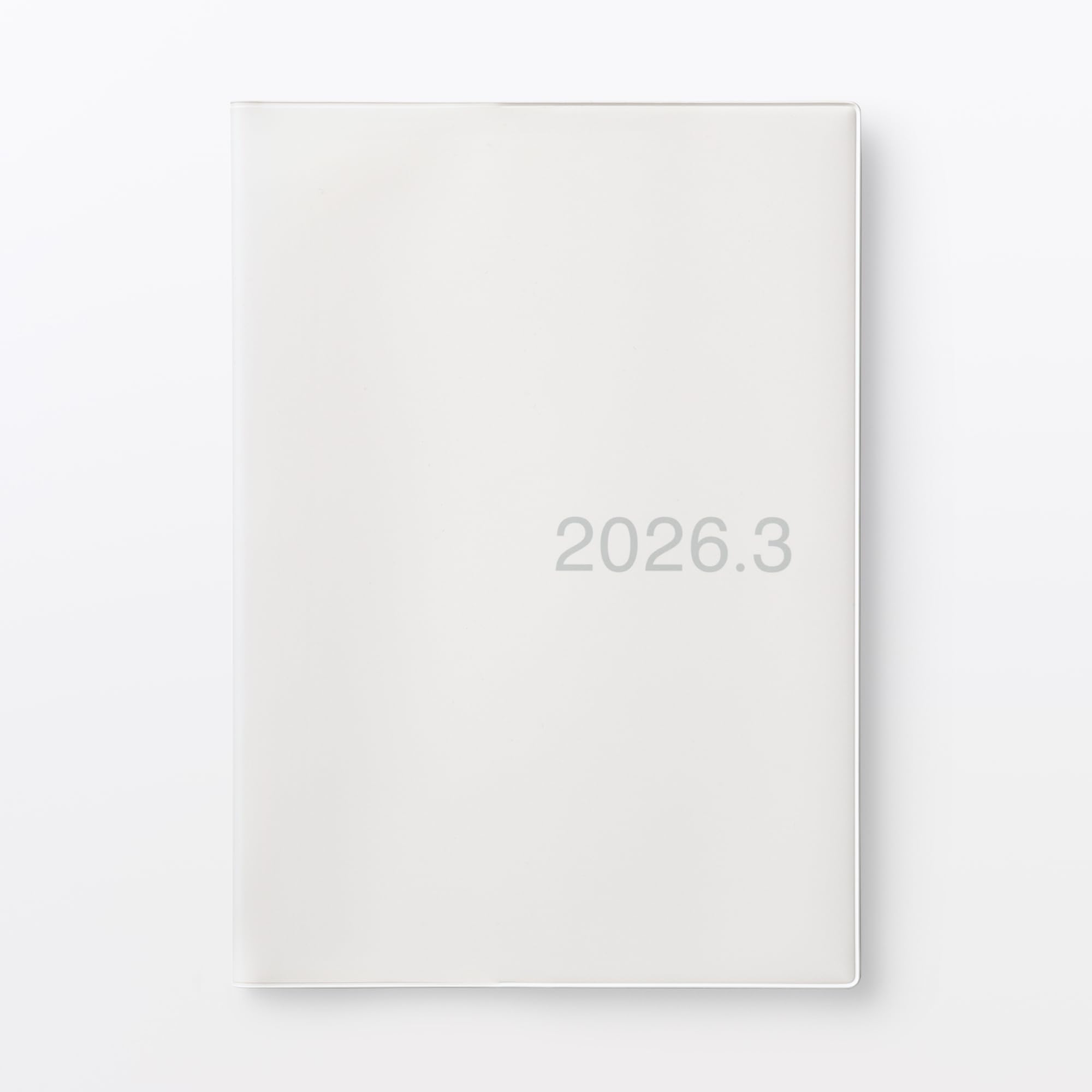 MUJI Начиная с марта Белый 76418788 Ежемесячный/Еженедельный планировщик, Понедельник, 2026, B5, Серый,