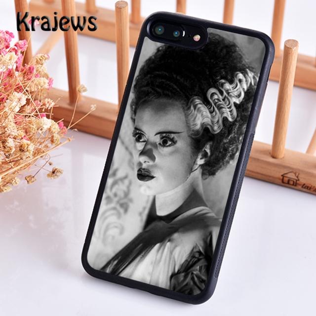 Krajews Bride of Frankenstein Phone Case Cover For iPhone 16 15 14 plus XS XR 11 12 mini 13 pro max coque Shell Fundas