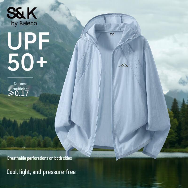 Baleno Men s S&K Perforated Breathable Sun Protection Jacket M