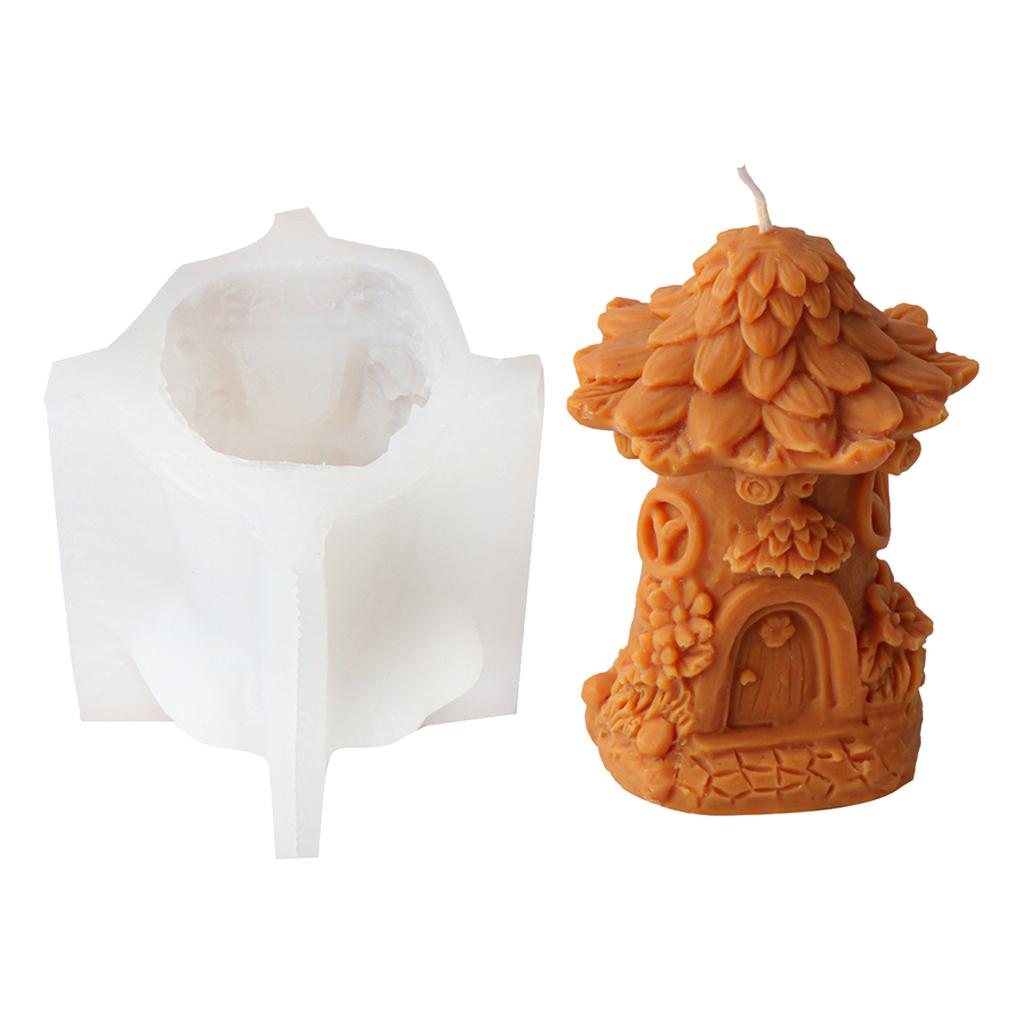 Flexible Silicone Mold Nordic House Shaped Candle Molds Scented Aromatherapy Making Mould Handmade Ornament Mould