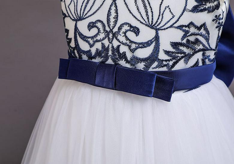 Children's Formal Bow Lace Princess Dress