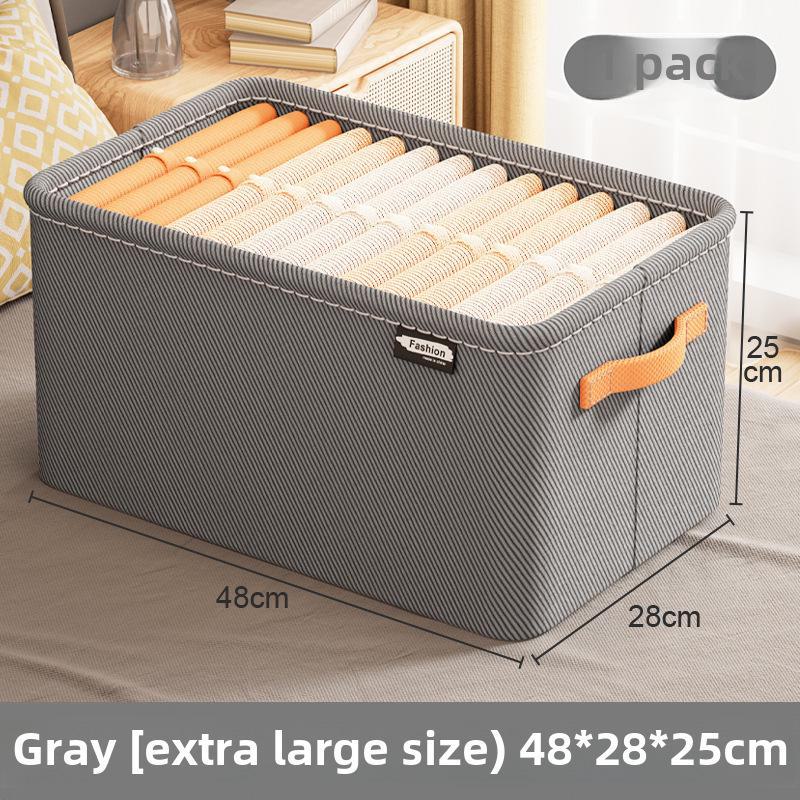 

Коробка для хранения различных тканей для одежды, гардероба и домашних одеял Medium [35*25*22CM] серый