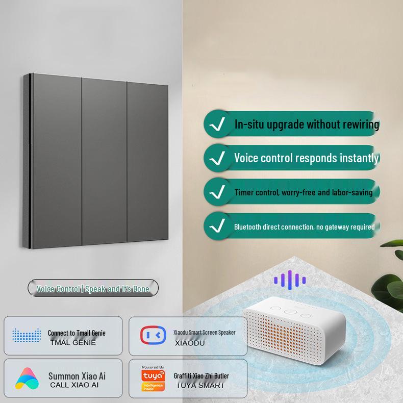 Graffiti WiFi Smart Switch Control Panel with Google, Alexa, Xiaoai, Tmall Integration