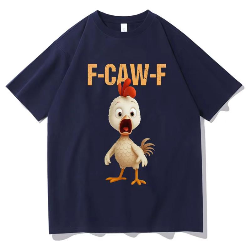 F Caw F Kuřecí Tričko Pláž Úžasné Ženy Humor Pohodlné Tričko Kuře Hip Hop Estetické Ležérní Oversized Výprodej Topy Streetwear