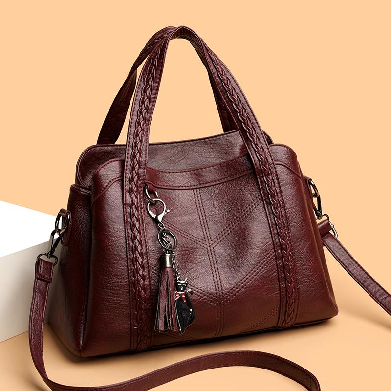 Elegant Women PU Leather Handbag Multiway Shoulder Bag Crossbody Purse for Ladies Stylish Top Handle Satchel Work Office Bag New