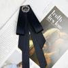 Black Fabric Bow Brooches For Women College Style Collar Flower Lapel Pins  Necktie  Jewelry Gifts