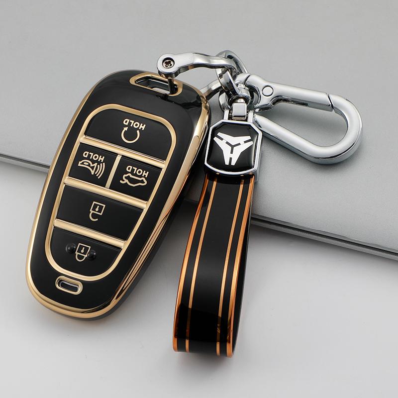 5/6 Buttons Tpu Car Key Case Remote Fob Cover Holder Shell For Hyundai Santa Fe Tucson Nexus Nx4 Atos Prime Solaris