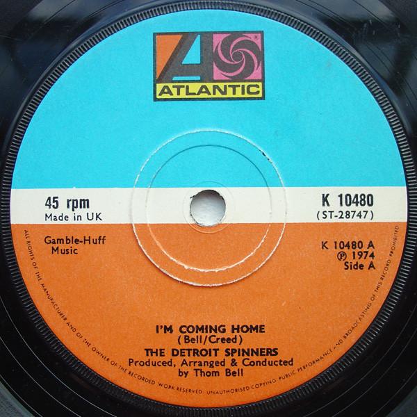 

7inch Record SPINNERS - I m Coming Home K10480 Atlantic 1974 UK Soul/Funk Used