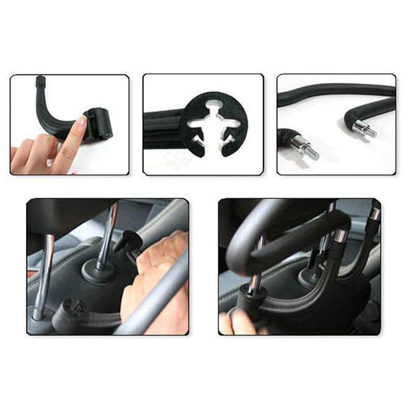 Appendiabiti per appendiabiti, poggiatesta per seggiolino auto in acciaio inossidabile