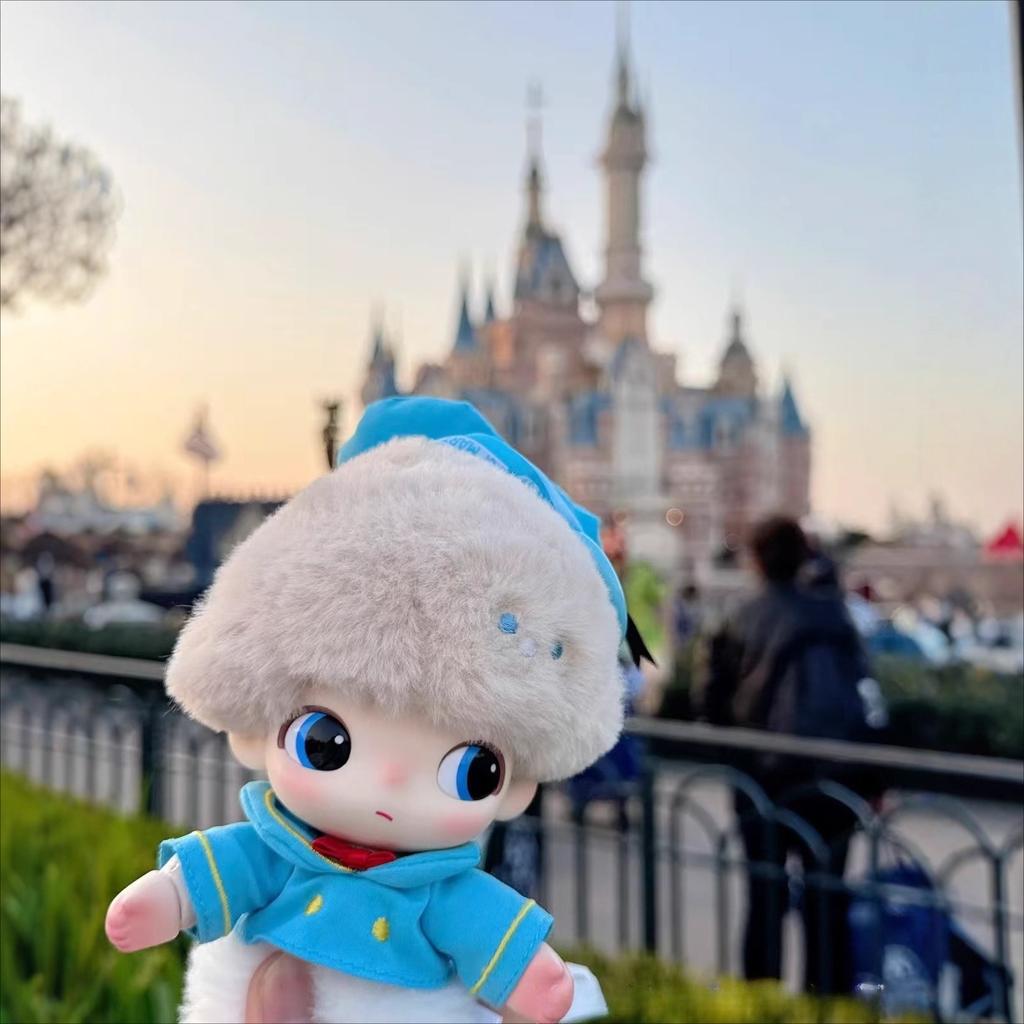 Car plush ornament LABUBU DIMOO WORLD Series Vinyl Face Original Blind Box Toys Action Anime Figure Doll  Christmas Gift  Air outlet ornament